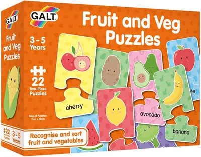 Puzzle educațional Galt - Fructe și legume