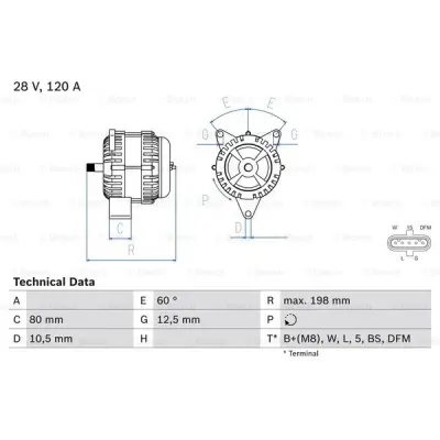 Generator/alternator BOSCH 0 986 049 820