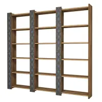 Biblioteca CITY 3, nuc + calcedonie, 184,6x24,2x170 cm