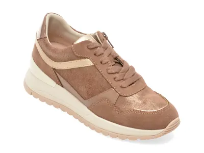 Pantofi sport GEOX maro, D6500A, din piele naturala