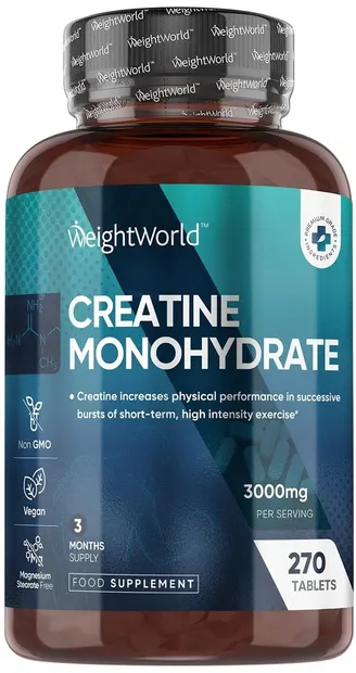 Creatine Monohydrate, 1000 mg, 270 tablete, Weight World
