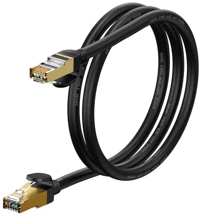 Cablu de rețea Baseus - Speed Seven High Speed, RJ45/RJ45, 1 m, negru