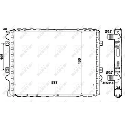 Radiator, racire motor NRF 509710