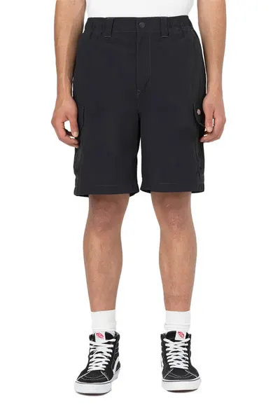 Pantaloni scurti cargo din poliamida cu model uni
