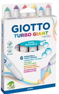 Carioci Giotto Turbo Giant - Pastel, 6 culori