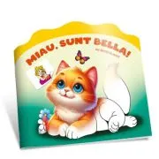 Citesc si colorez cu autocolante. Miau, sunt Bella