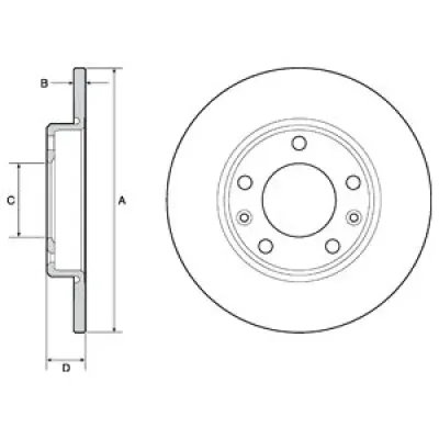 Disc frana DELPHI BG4670C