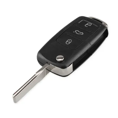 Carcasa Cheie Auto Techstar® compatibila cu Volkswagen VW Golf, Polo, Passat, Touran, Transporter, EOS, 3 Butoane