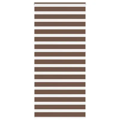 vidaXL Jaluzea tip zebra maro lățime țesătură 100,9 cm poliester