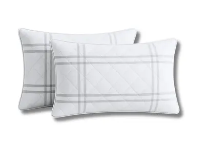Set 2 perne Somnart Grid confort matlasate 50 x 70 cm