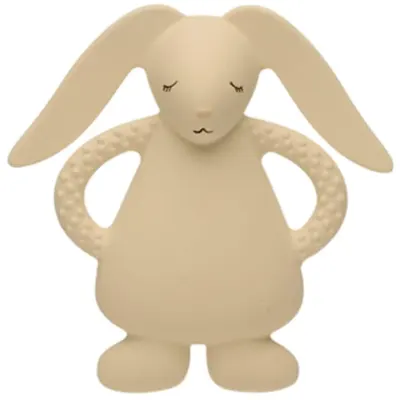 Moonie Natural Teether Rabbit jucărie pentru dentiție Sand 1 buc