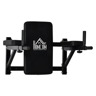 HomCom suport tractiuni, fixare perete, 70x48x53-63cm, negru