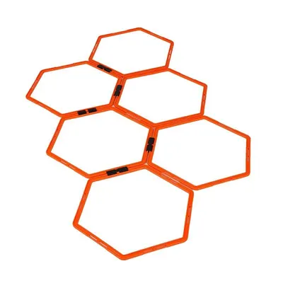 Set de 6 roți de antrenament hexagonale Hexa Hoops 49 cm portocaliu