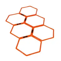 Set de 6 roți de antrenament hexagonale Hexa Hoops 49 cm portocaliu