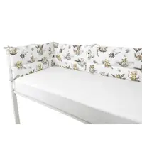 Aparatoare pentru patut MimiNu din bumbac 180x30 cm cu panglici Savanna