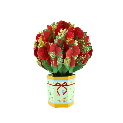 Decorațiune din hârtie Magic Pop-Ups Buchet trandafiri