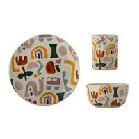 Set de veselă pentru copii 3 buc. din gresie Filur – Bloomingville Mini