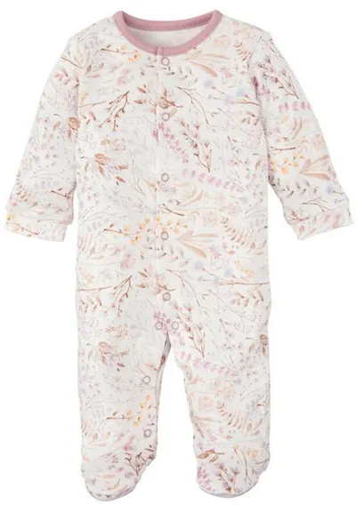 Pijamale pentru bebeluși Bimbidreams - Niza, 1-3 luni, alb/lila