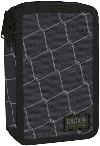 Neceser cu accesorii BackUp DW - Grid, 2 fermoare