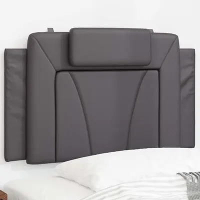 vidaXL Pernă pentru tăblie pat, Viana, gri, 80 cm, piele artificială