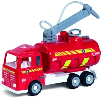 Masina de pompieri de jucarie, Heavy Trucks, 50 cm lungime, cu furtun si cisterna