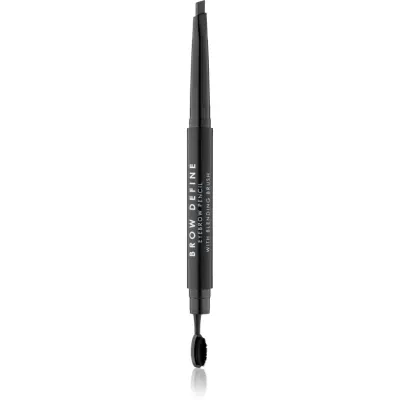 MUA Makeup Academy Brow Define creion pentru sprancene cu pensula culoare Black 0.25 g