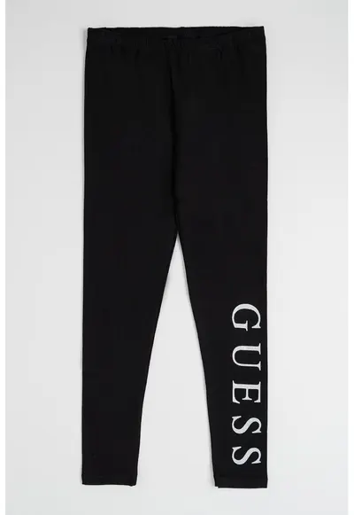 Colanti din amestec de bumbac cu imprimeu logo - Negru/Argintiu