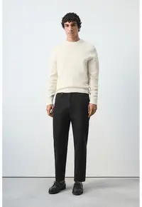 Blugi relaxed fit cu talie medie - Gri antracit