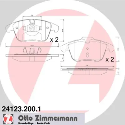 Set placute frana, frana disc ZIMMERMANN 24123.200.1