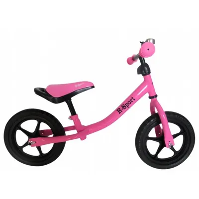 Bicicleta copii fara pedale R-Sport R1 roz, varsta 2-5 ani, roti din spuma EVA, cadru usor din otel, saua si inaltimea ghidonului sunt reglabile, pana la 35 kg
