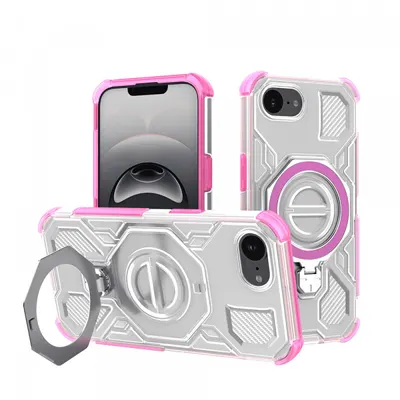 Husa pentru Apple iPhone 17e / 16e, Techsuit, Carbon Shield Pro, Roz