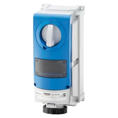 Priza industriala cu interblocaj verticala - WITH BOTTOM -FOR MOUNTING MODULAR DEVICES - FOR HEAVY-DUTY USE - 3P+E 63A 480-500V-50/60HZ 7H-IP66