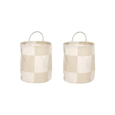 Coșuri de depozitare 2 buc. din material textil ø 18x22 cm Chess – OYOY Living Design