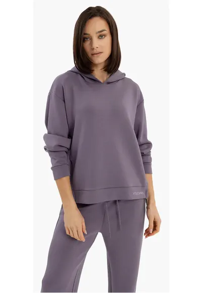 Hanorac lejer cu gluga dama - fermoare laterale - B-Mida - heather - Heather