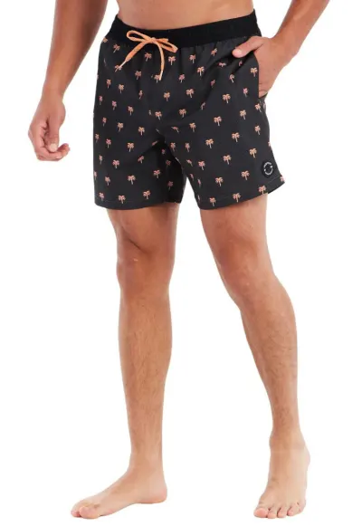 Pantaloni scurti de baie cu imprimeu tropical