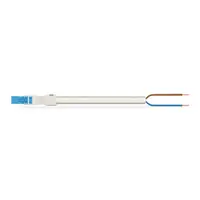 pre-assembled connecting cable; Eca; Plug/open-ended; 2-pole; Cod. I; H05Z1Z1-F 2 x 1,50 mm²; 1 m; 1,50 mm²; blue