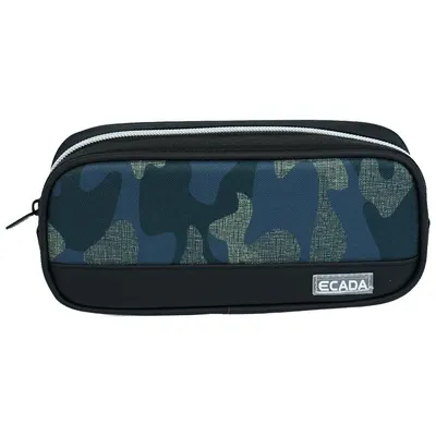 Penar tip etui, 1 fermoar, 21.5x5.5x10cm, camuflaj, 78501, Ecada