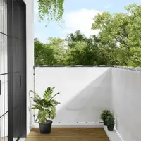 vidaXL Paravan de balcon, alb, 120x700 cm, 100% poliester oxford