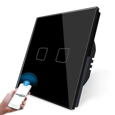 Wi-Fi Smart Touch Eu 1 Gang 1 Way Switch Black