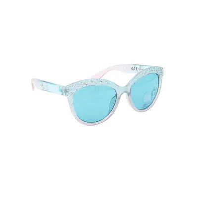 Ochelari de Soare Copii Disney Frozen Elsa – Cat Eye cu Glitter, Protecție UV, Design de Regină a Gheții