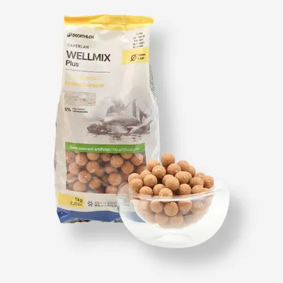 Boilies Pescuit la crap Wellmix Plus 15mm 1kg Strawbanana