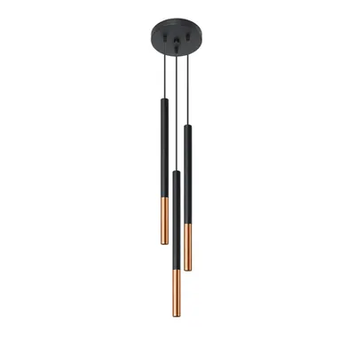 Lampa suspendata MOZAICA 3P negru/copper