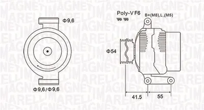 Alternator (14v, 90a) Alfa Romeo Mito; Fiat 500, 500 C, Doblo, Doblo Cargo, Fiorino, Grande Punto, Idea, Linea, Panda, Punto, Punto Evo, Qubo, Strada; Lancia Musa, Ypsilon 1.3d 1.4 1.4lpg Dupa 2003