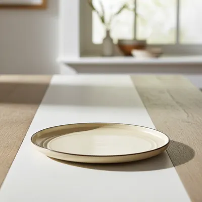 Farfurie principală ceramică Morello - Nordic, 25 cm, Beige