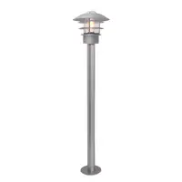 Pitic Helsingor 1 Light Bollard Lantern – Silver