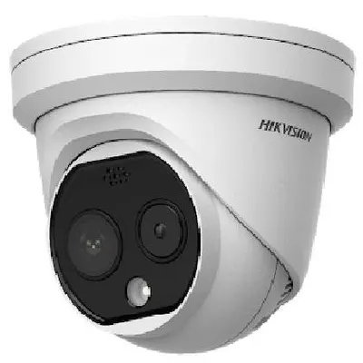 Camera bullet IP cu termoviziune Hikvision DS-2TD1217B-3/PA(B) pentru masurarea temperaturii corpului, PoE