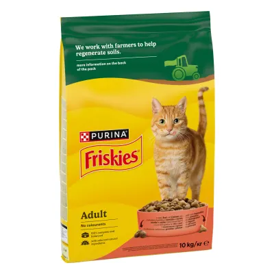 FRISKIES Cat, Adult, Pisica, Vita, Pui si Legume, 10 kg