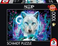 Puzzle Schmidt din 1000 de piese - Lup arctic neon