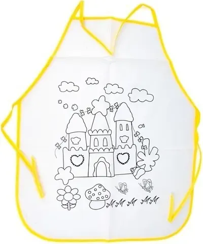 Șorț de desen pentru copii cu șablon de colorat Fandy - Castel