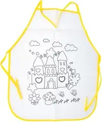Șorț de desen pentru copii cu șablon de colorat Fandy - Castel